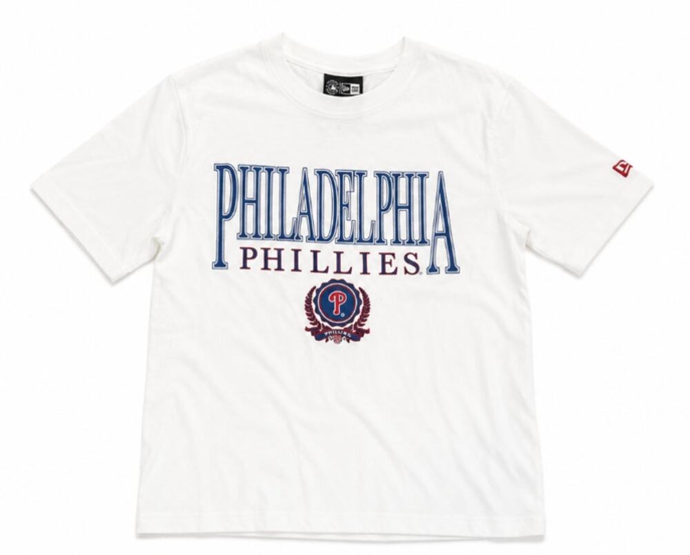 NWT New Era Philadelphia Phillies White Graphic T-Shirt Men's Small MLB Tee